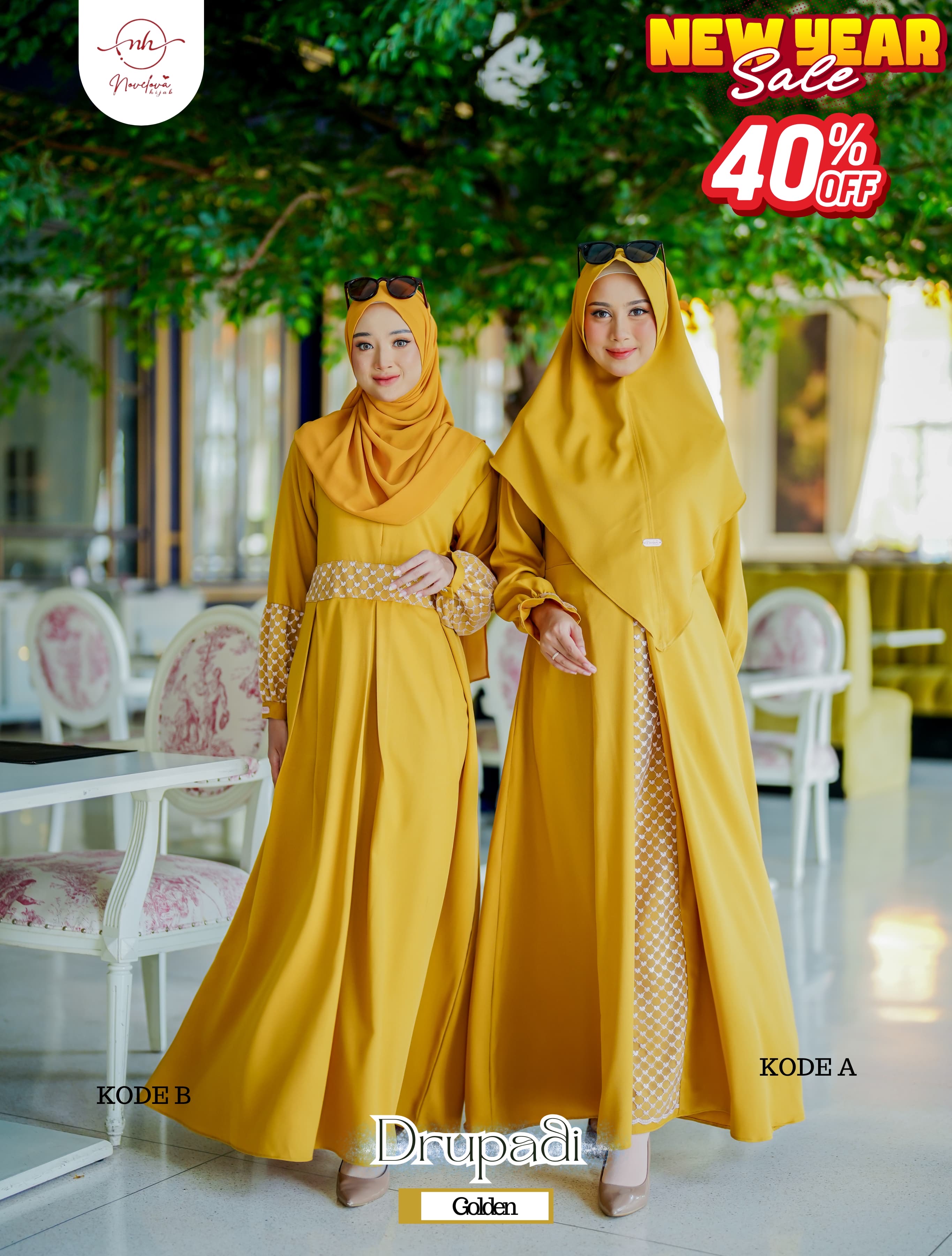 GOLDEN - DRUPADI BY NOVELOVA HIJAB