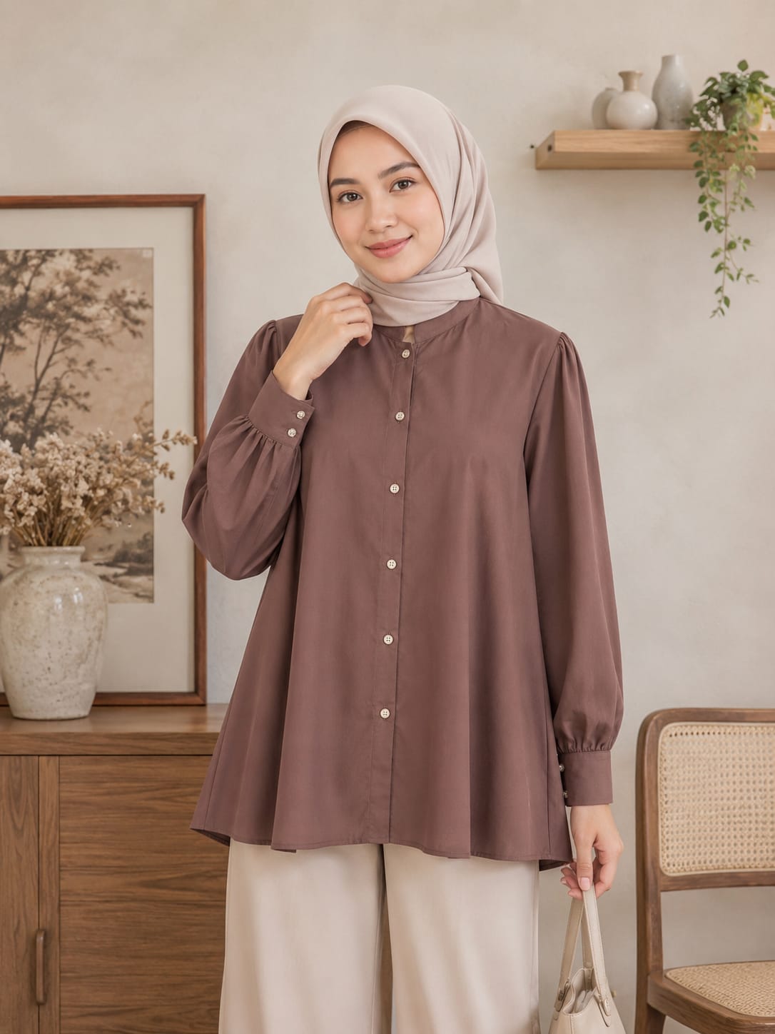 MOCHA - ANVAYA BLOUSE